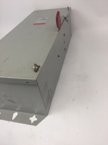 CHALLENGER HD363NFC HD SAFETY SWITCH 600VAC/DC 100AMP 75HP TYPE 1 ENCLOSURE