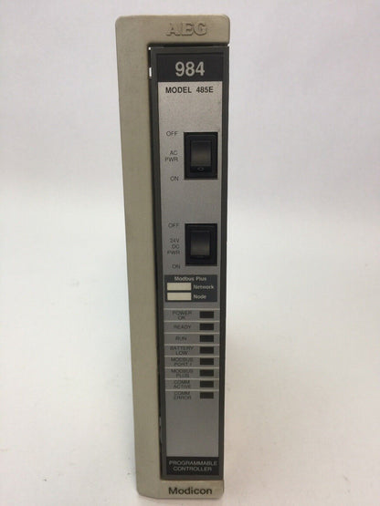 SCHNEIDER MODICON PC-E984-485 PROGRAMMABLE CONTROLLER 984 CPU 16K MEM1XMB MB+