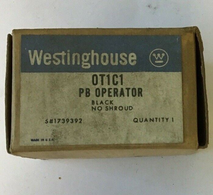 WESTINGHOUSE OT1C1 PUSHBUTTON OPERATOR BLACK NO SHROUD