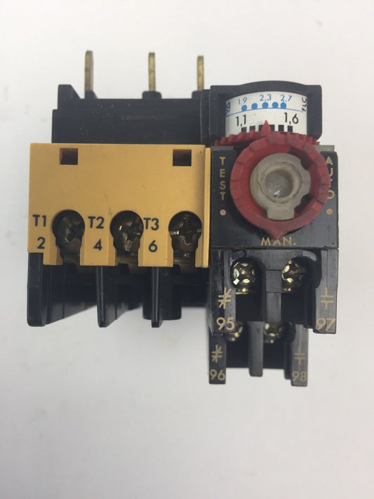 ALLEN BRADLEY 193-BSB16 OVERLOAD RELAY SER A 1.1-1.6A