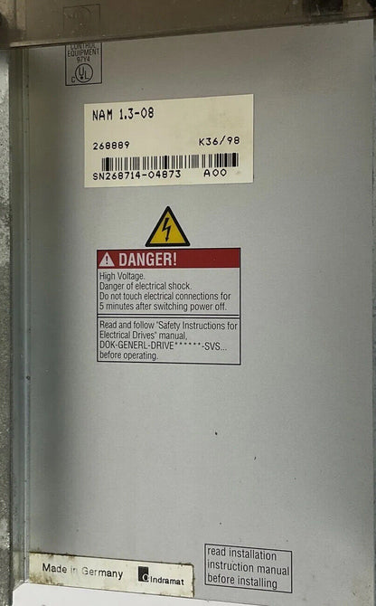IINDRAMAT NAM 1.3-08 AC SERVO LINE FORMER