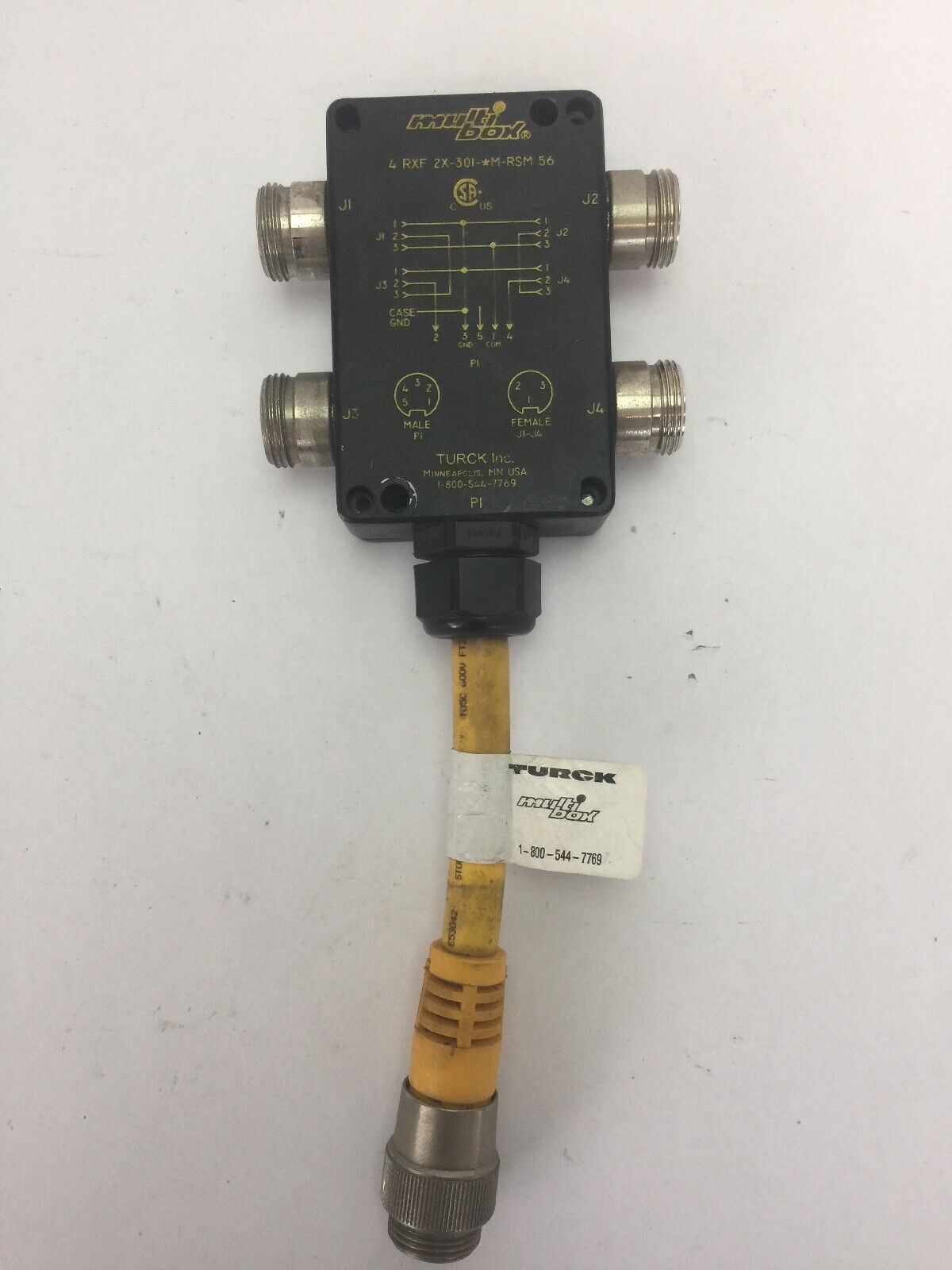 TURCK MULTI BOX 4 RXF 2X-301-*M-RSM 56 4 PORT JUNCTION