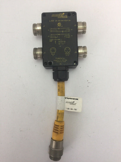 TURCK MULTI BOX 4 RXF 2X-301-*M-RSM 56 4 PORT JUNCTION