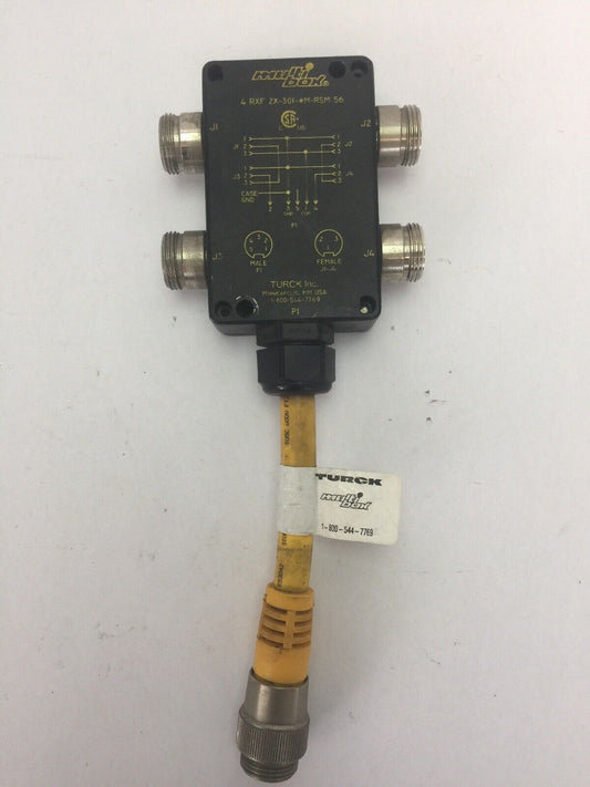 TURCK MULTI BOX 4 RXF 2X-301-*M-RSM 56 4 PORT JUNCTION