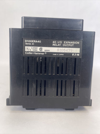 CUTLER HAMMER D100ERA40 40I/O EXPANSION RELAY OUTPUT SER A1 D100 EXPANSION CHASS