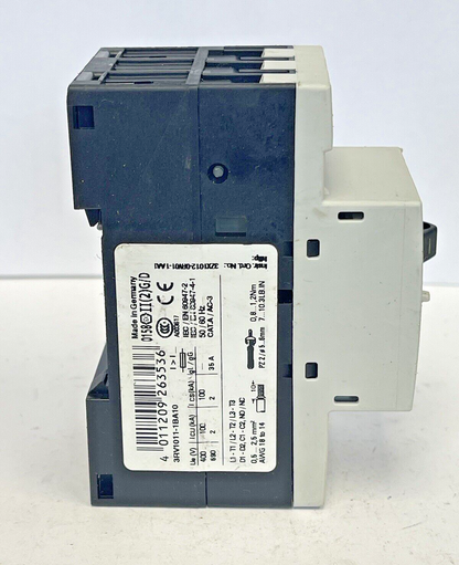 SIEMENS - 3RV1011-1BA10- CIRCUIT BREAKER / MOTOR PROTECTOR