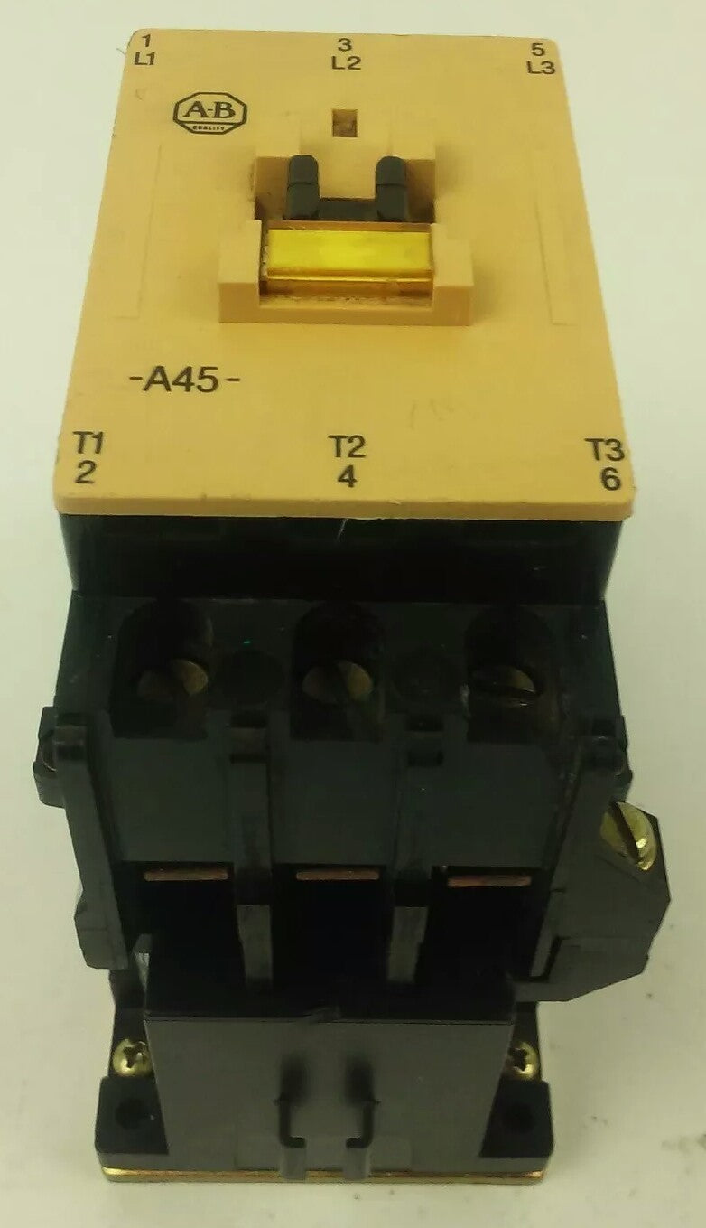 ALLEN BRADLEY 100-A45NZ*3 SER. B, CONTACTOR, 3PH, 600V, 45A, 40HP, 660/690V 22kW