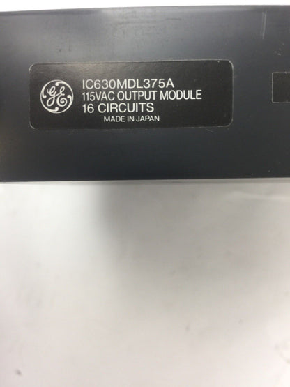 GE IC630MDL375A OUTPUT MODULE 115VAC OUTPUT MDL/16