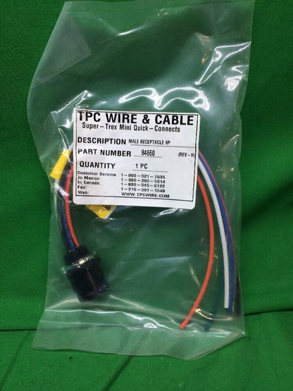 TPC WIRE & CABLE QUICK CONNECT MALE RECEPTACLE 84660 *NEW*