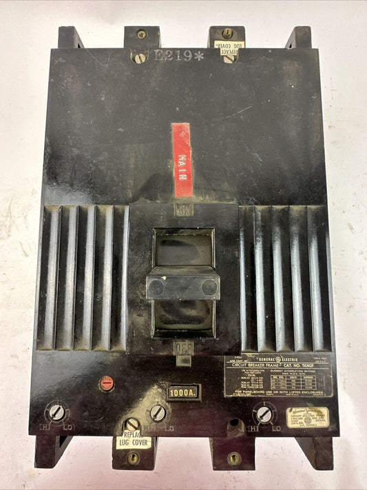 GE TKM3F CIRCUIT BREAKER 1200AMP 600VAC 3POLE FRAME 1000A TRIP UNIT