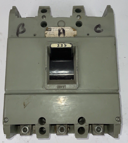 FEDERAL PACIFIC HJL 225A CIRCUIT BREAKER 600VAC