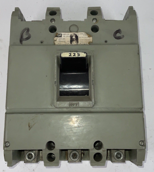 FEDERAL PACIFIC HJL 225A CIRCUIT BREAKER 600VAC