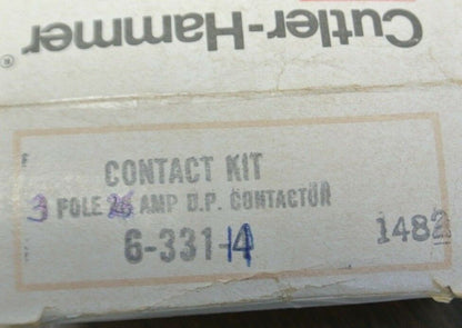 CUTLER-HAMMER 6-331-14 / CONTACT KIT / 3-POLE / for D.P. CONTACTOR / NEW SURPLUS