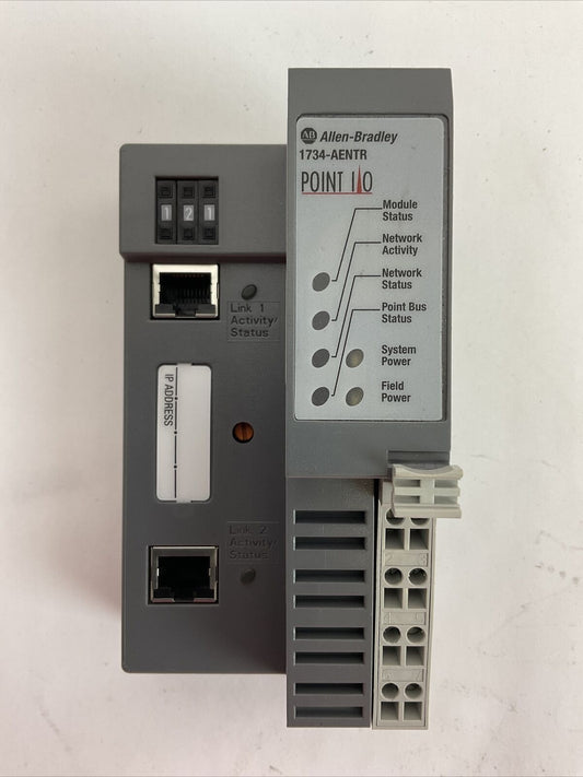 ALLEN BRADLEY 1734-AENTR SER C FW 6.012 COMMUNICATIONS ADAPTER MODULE POINT I/O