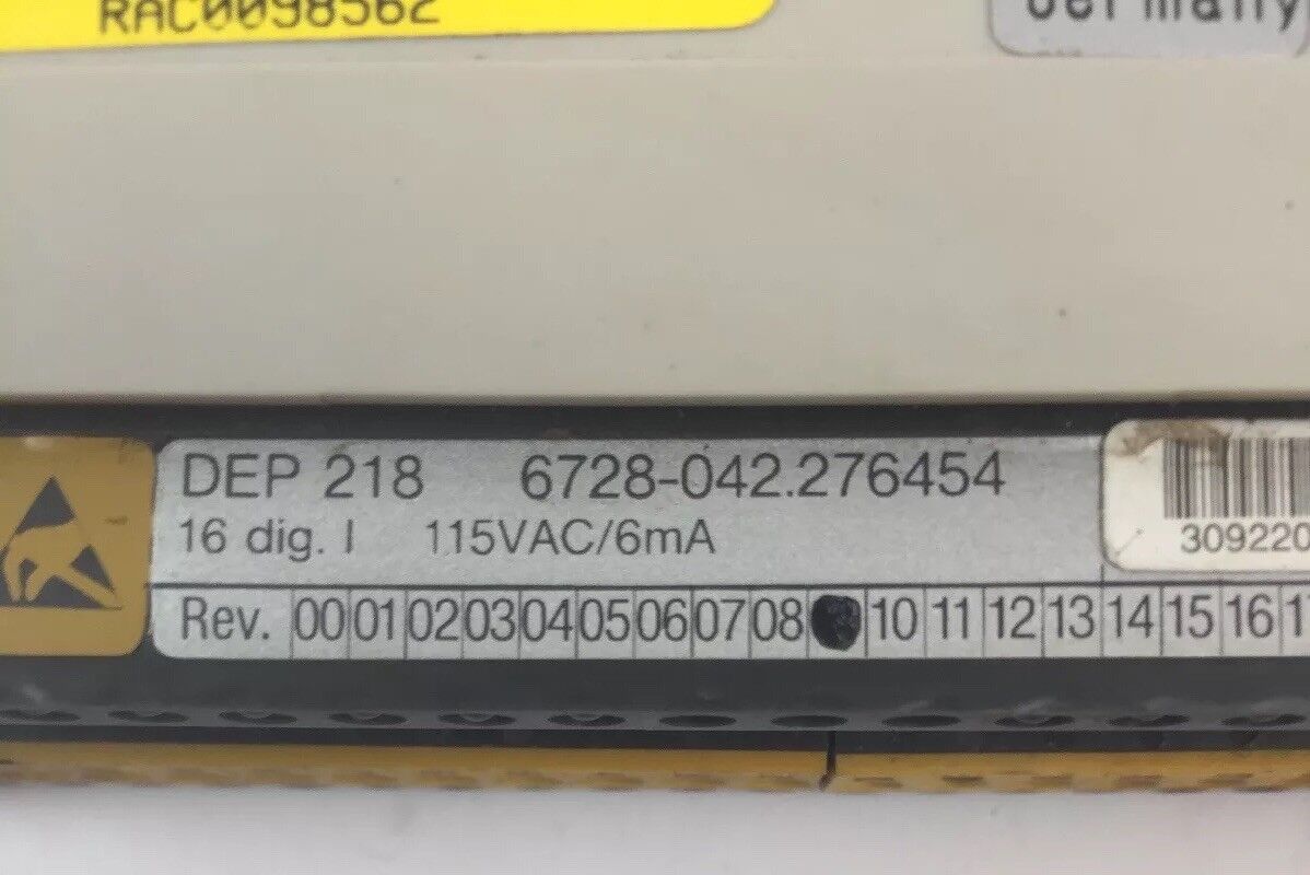 AEG DEP 218 INPUT MODULE 16 DIG 115VAC/6mA