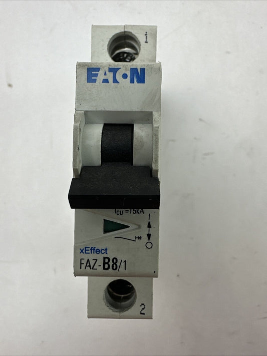 EATON FAZ-B8/1-SP CIRCUIT BREAKER 8A 230/400VAC 240/415VAC 1POLE