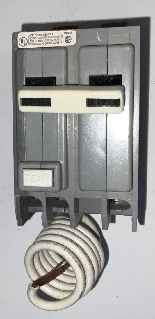 CUTLER HAMMER QBHGF2020 CIRCUIT BREAKER 120/240VAC 2POLE