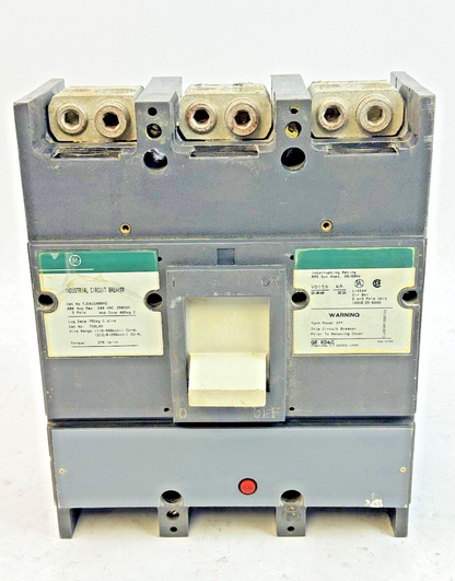 GE - TJD432400X2 - INDUSTRIAL CIRCUIT BREAKER - 3 POLE/240 VAC/400A
