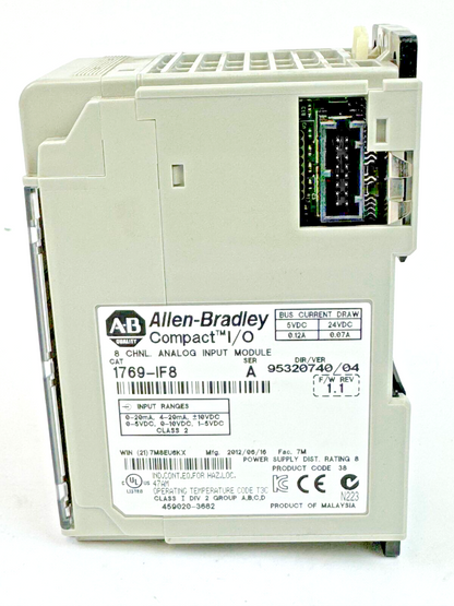 ALLEN-BRADLEY - 1769-IF8 SER. A F/W DIR/VER 95320740/04 REV 1.1 - COMPACT I/O