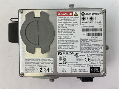 ALLEN BRADLEY 2711P-T4W21D8S SER B PANELVIEW PLUS 7 24VDC