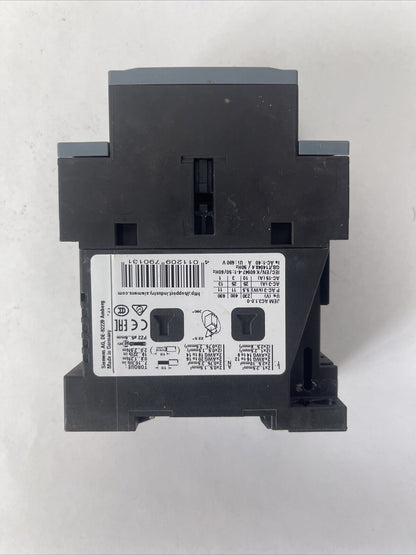 SIEMENS 3RT2026-1BB40 CONTACTOR 600VAC 35A 20HP COIL 24VDC