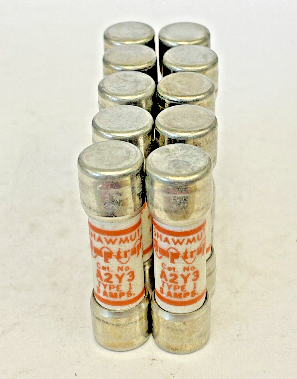 GOULD SHAWMUT - *BOX OF 10* - A2Y3 - 3 AMP, 250 VAC - TYPE 1  AMP TRAP FUSES