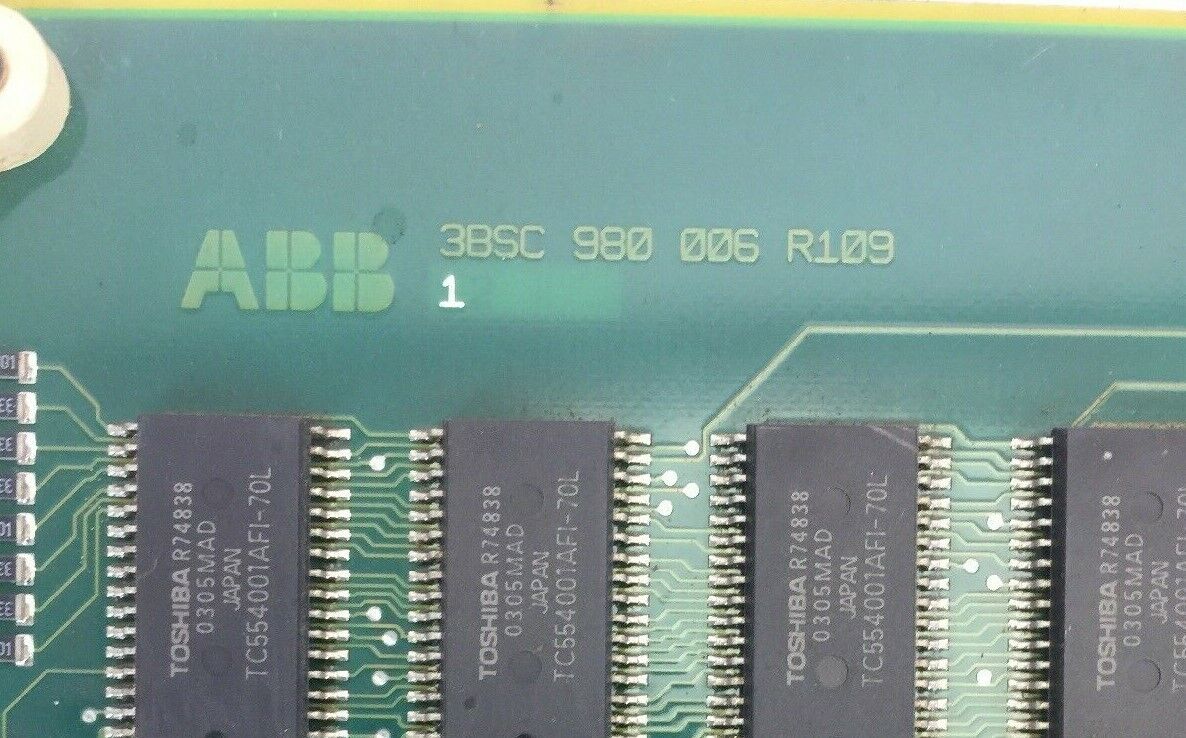 ABB 3HAB5957-1 3BSC 980 006 R109 ROBOTICS MEMORY EXPANSION BOARD