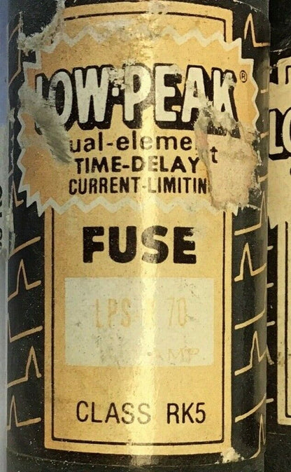 BUSSMAN LPS-R 70 LOW PEAK 600VAC CLASS RK5 DUAL-ELEMENT ***LOTOF4***