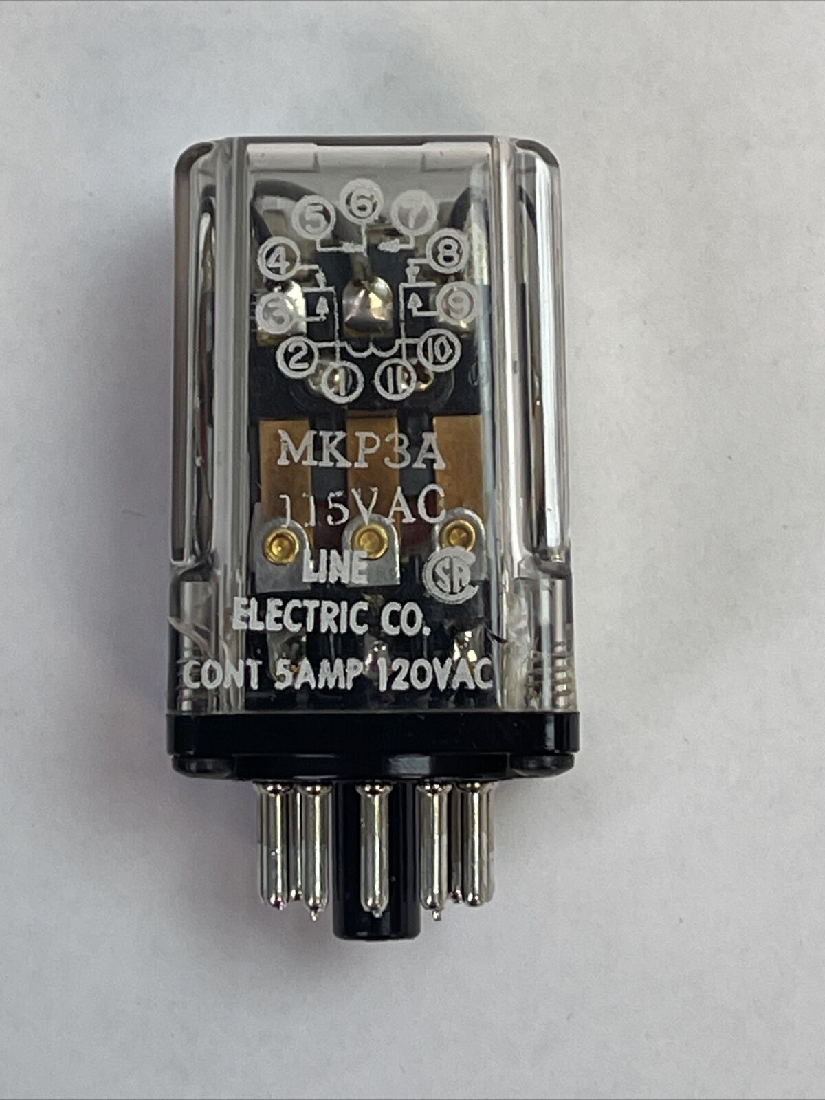 LINE ELECTRIC MKP3A RELAY 120VAC 5AMP COIL 115VAC