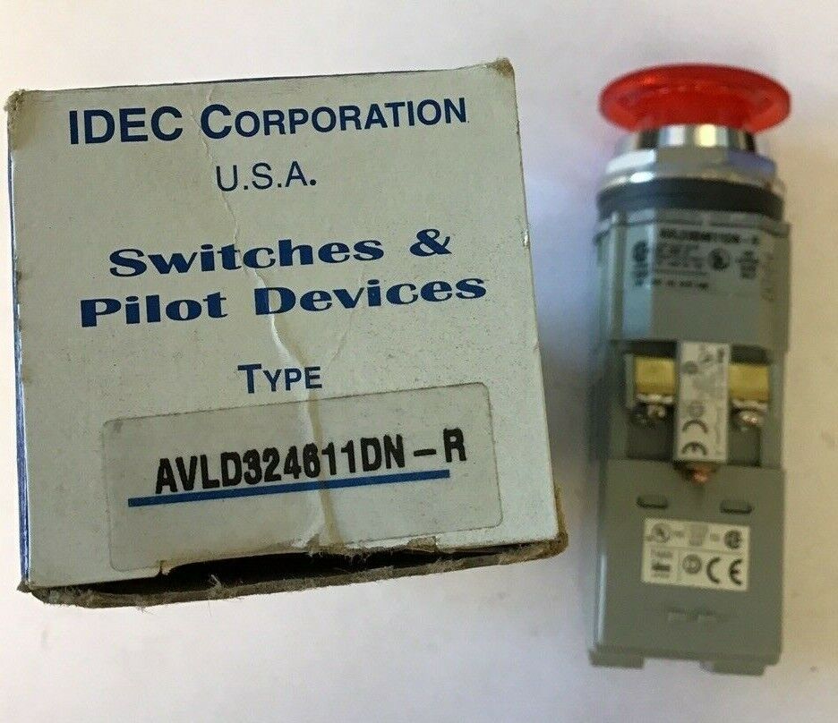 IDEC AVLD324611DN-R PUSH BUTTON 120-600VAC 110-600VDC 10A