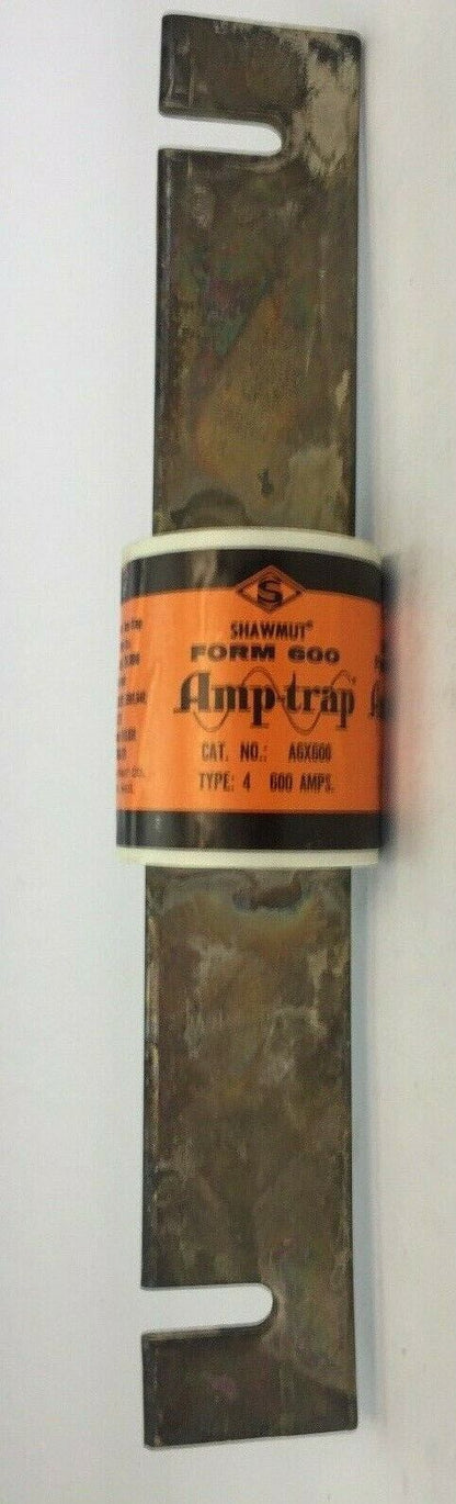 SHAWMUT AMPTRAP A6X600 FUSE 600 AMP 600 VOLTS AC/DC TYPE 4 FORM 600