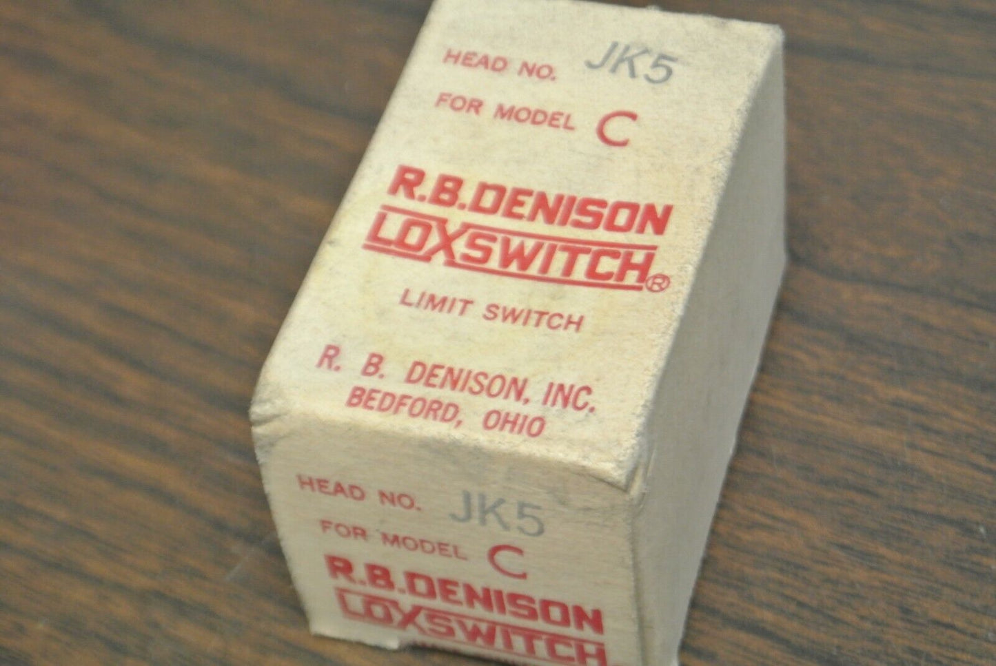 GOULD / R.B. DENISON JK5 LOXSWITCH® HEAD for MODEL C LIMIT SWITCH / NEW SURPLUS