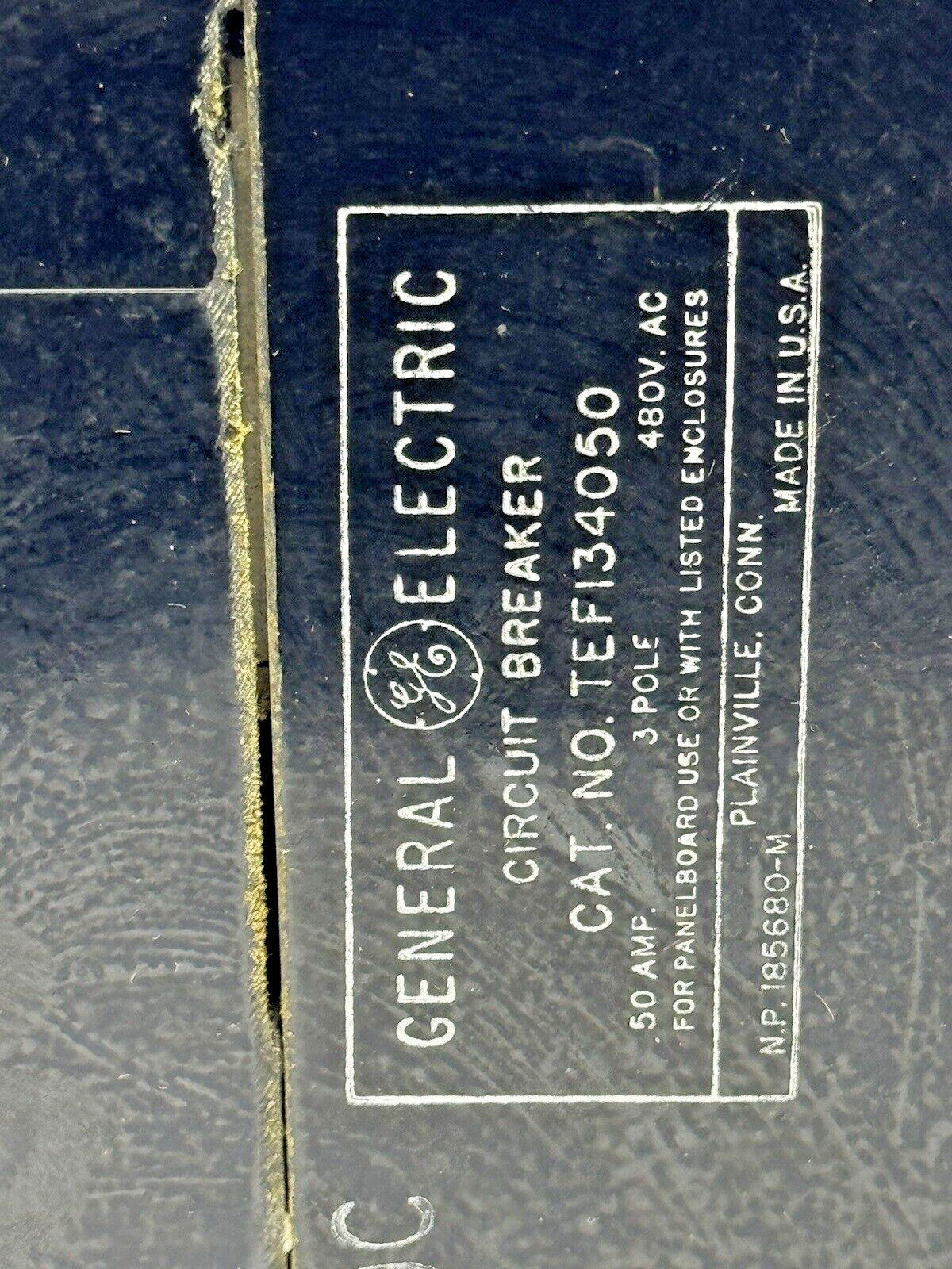 GE - TEF134050 - CIRCUIT BREAKER - 3 POLE/50A/480VAC