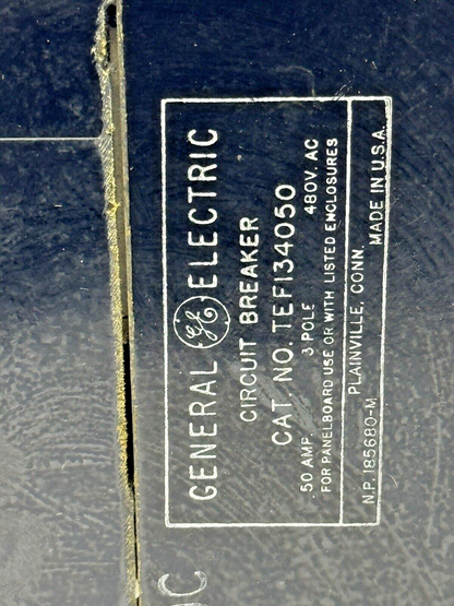 GE - TEF134050 - CIRCUIT BREAKER - 3 POLE/50A/480VAC