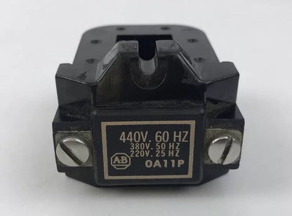 Allen Bradley OA11P COIL, 220V-25HZ,  380V-50HZ,  440V-60HZ, 0A11P, USED