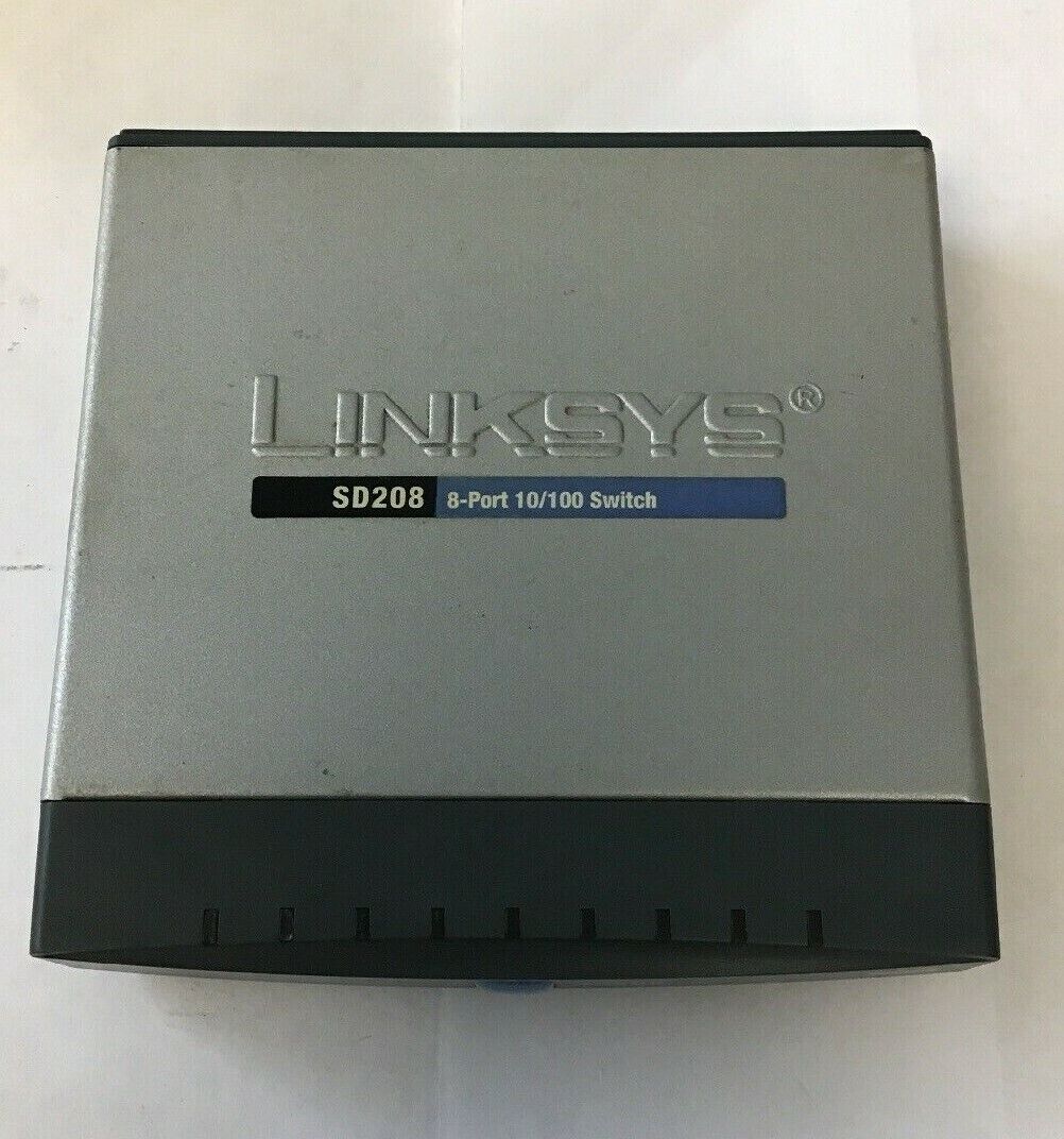 CISCO LINKSYS SD208 8-PORT 10/100 SWITCH (POWER INPUT PLUG NOT INCLUDED)