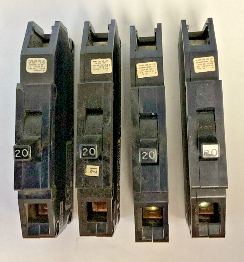 ZINSCO/SYLVANIA QB120 CIRCUIT BREAKER 20A***LOTOF4***