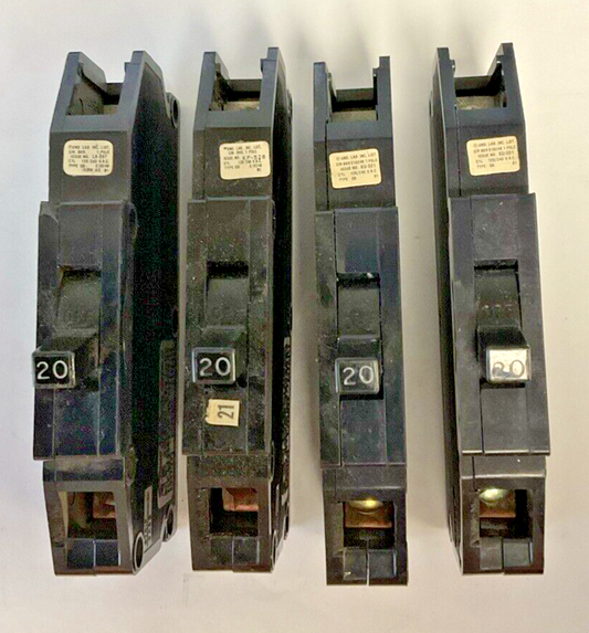 ZINSCO/SYLVANIA QB120 CIRCUIT BREAKER 20A***LOTOF4***