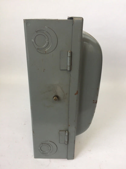 SQUARE D H322 FUSIBLE SAFETY SWITCH SERIES A1 240VAC 60AMP 15HP 3 POLE