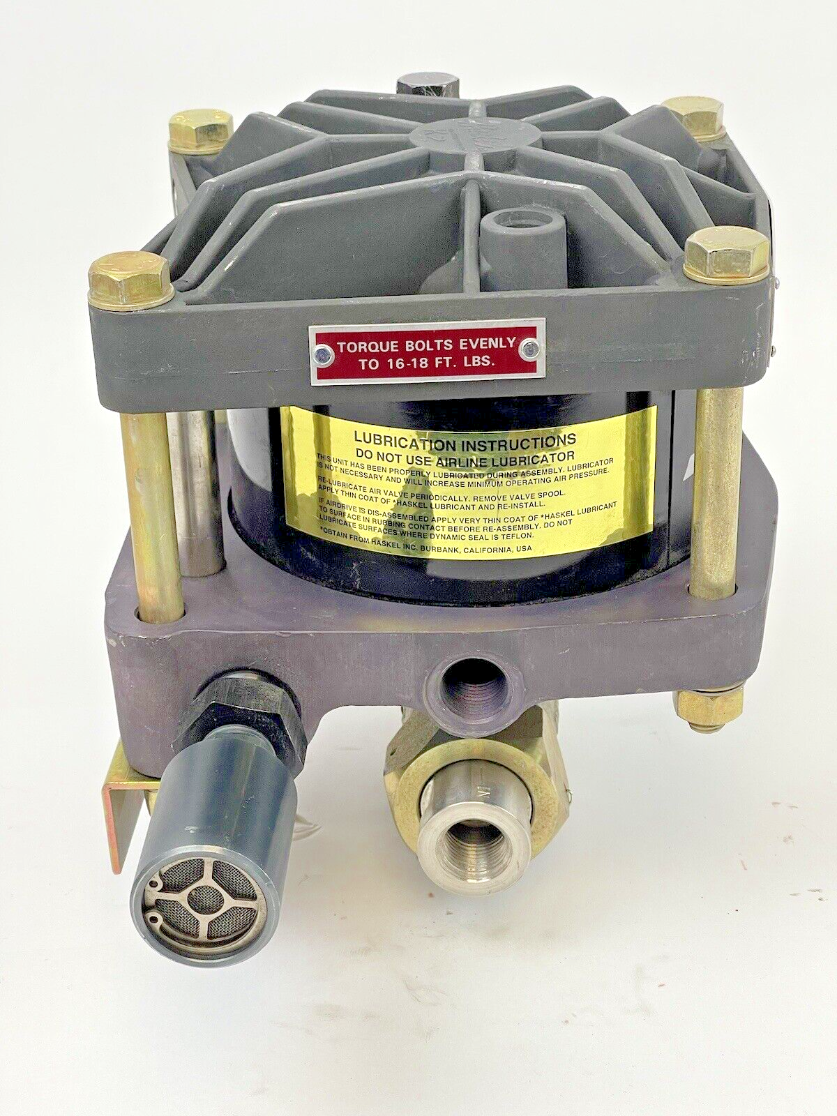 HASKEL-AW-35 -AIR DRIVEN LIQUID PUMP-35:1, 150/10.3 MAX AIR, 5700/393 MAX OUTLET