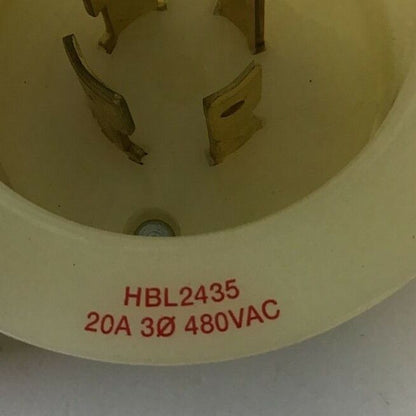 HUBBELL HBL2435 FLANGED INLET TWIST-LOCK 20 3PHASE 480VAC 3POLE