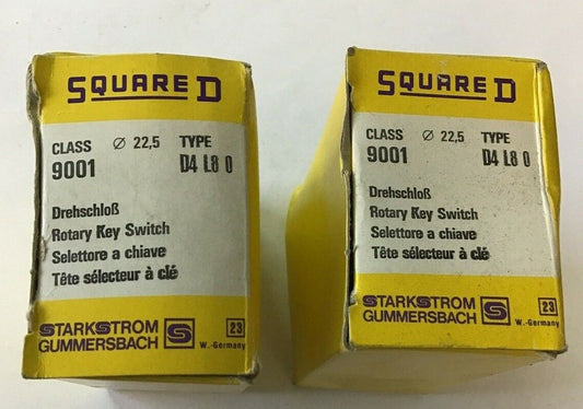 SQUARE D 9001 D4L80 ROTARY KEYED SWITCH ***LOTOF2***