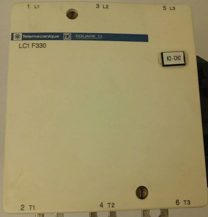 TELEMECANIQUE LC1F330 CONTACTOR,3PH,600VAC, 370A, 250HP, 120/127V 40/400HZ COIL