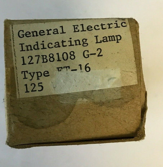 GENERAL ELECTRIC 127B8108G-2 INDICATING LAMP 125VDC TYPE ET-16