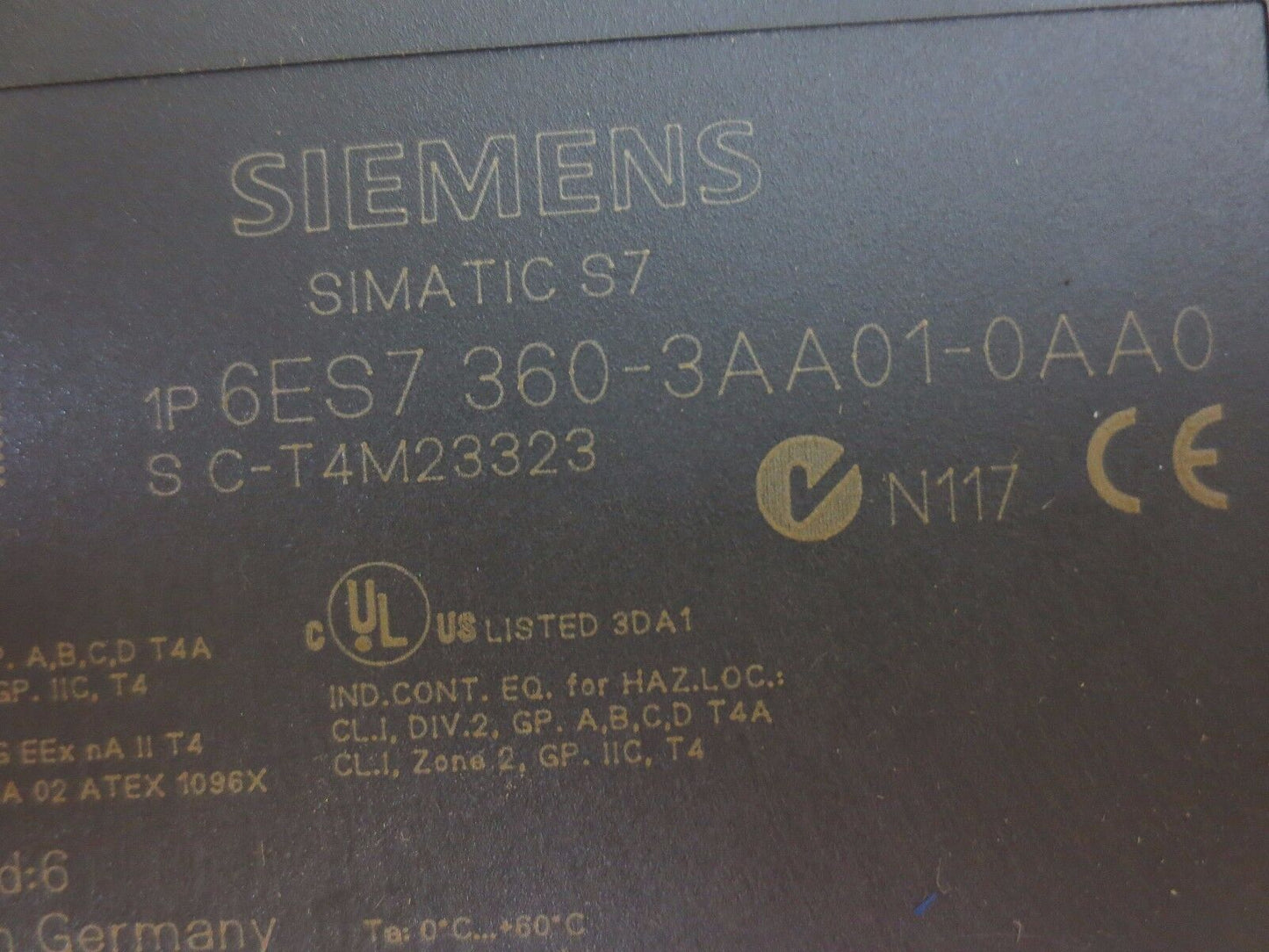 SIEMENS 1P 6ES7360-3AA01-0AA0 SIMATIC S7 INTERFACE MODULE