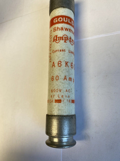 Gould Shawmut Amp-trap A6K60R 60A 600V Fuse "Lot of 2"