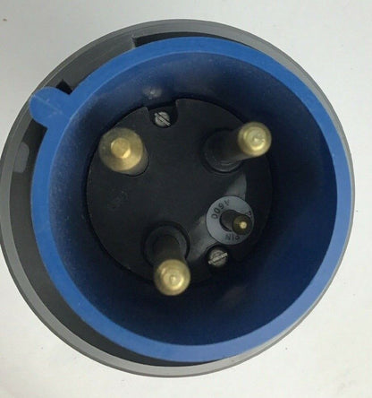 HUBBEL 363P6W PIN & SLEEVE WATERTIGHT PLUG 63A 220VAC 2 POLE 3 WIRE GROUNDING