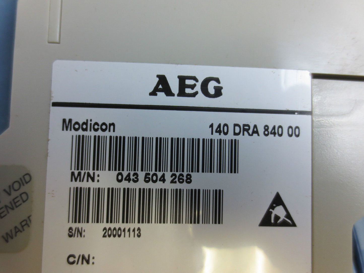 MODICON SCHNEIDER AUTOMATION AEG - 140 DRA 840 00 RELAY OUTPUT MODULE