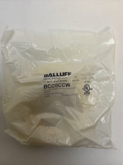 BALLUFF BCC0CCW CORDSET BCC M414-0C00-1A-003-EX44T2-060 222063 4A/250V