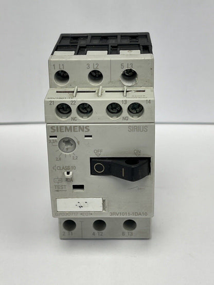 SIEMENS - 3RV1011-1DA10 - Motor breaker; 1.1kW; 220÷690VAC; DIN; SHt cir.rel 42A